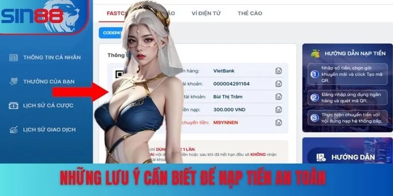 Những lưu ý cần biết để nạp tiền an toàn