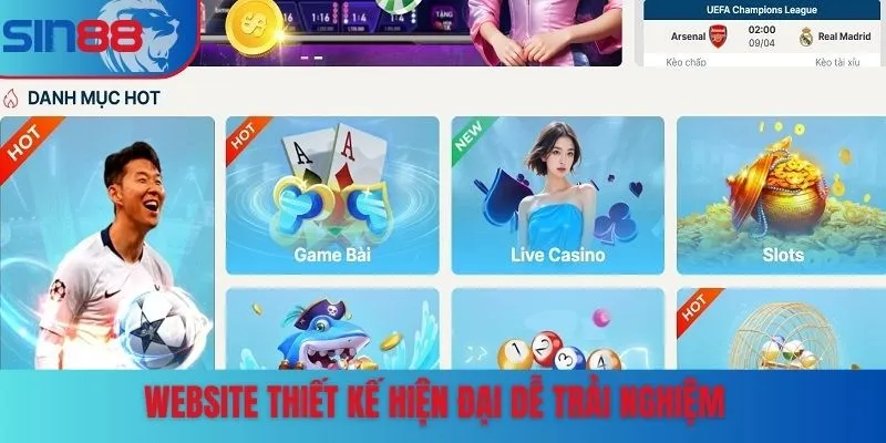Website thiết kế hiện đại dễ trải nghiệm