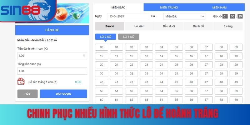 Chinh phục nhiều hình thức lô đề hoành tráng