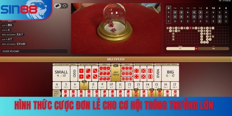 Hình thức cược đơn lẻ cho cơ hội trúng thưởng lớn