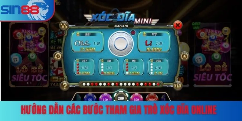 Tạo tài khoản, nạp tiền và chọn bàn để tham gia Xóc đĩa Mini